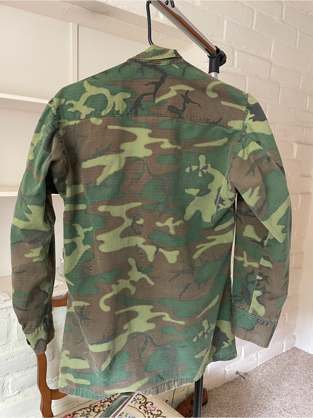 Vintage U.S. Military Woodland Camo BDU Ripstop Field Jacket XSmall - Picture 4 of 5